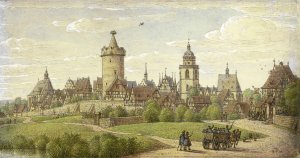 Alsfeld in Upper Hessia by Peter Becker Oil Painting