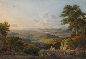 Blick vom Muttenzer Steinbruch auf Basel by Peter Birmann Oil Painting