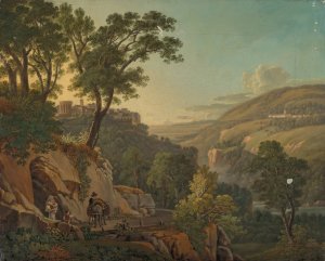 Landscape near Tivoli by Peter Birmann Oil Painting