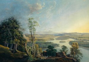 Landscape of the Rhine near the Isteinerklotz by Peter Birmann Oil Painting