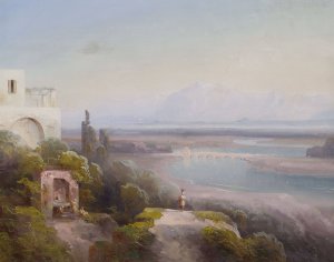 Suditalienische Landschaft by Peter Conrad Schreiber Oil Painting