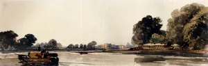Cookham on the Thames by Peter De Wint Oil Painting