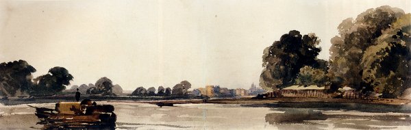 Cookham on the Thames by Peter De Wint - Hand-Painted Oil Painting Reproduction