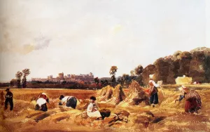 Cornfield, Windsor by Peter De Wint - Oil Painting Reproduction