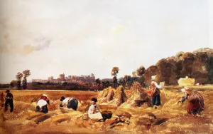 Cornfield, Windsor painting by Peter De Wint