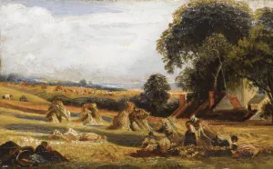 Haymaking by Peter De Wint Oil Painting