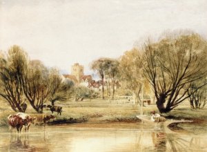 On the Thames Oil painting by Peter De Wint
