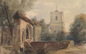 Waltham Abbey, Essex by Peter De Wint Oil Painting