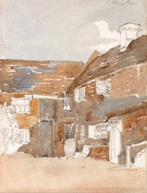Houses at Teddington on the Thames by Peter Dewint Oil Painting