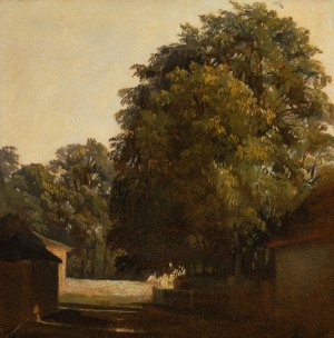 Landscape with Chestnut Tree by Peter Dewint Oil Painting