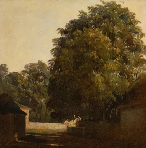 Landscape with Chestnut Tree by Peter Dewint Oil Painting