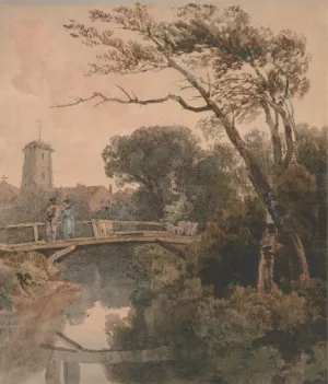 The Old Bridge by Peter Dewint Oil Painting