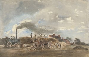Threshing Corn Oil painting by Peter Dewint