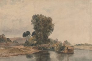 Windsor from below the Locks by Peter Dewint Oil Painting