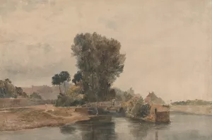 Windsor from below the Locks by Peter Dewint Oil Painting
