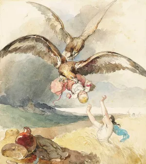 An abduction by Peter Fendi An abduction by Peter Fendi Oil Painting