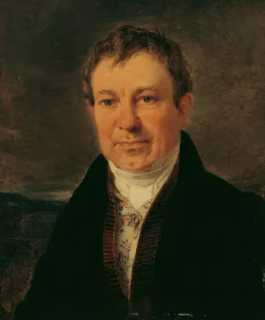 Der Schriftsteller August Rockert by Peter Fendi Oil Painting