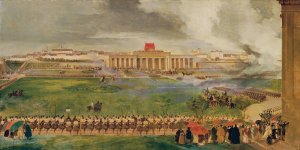 Die Feldmesse am auseren Burgplatz am 13. April 1826 by Peter Fendi Oil Painting