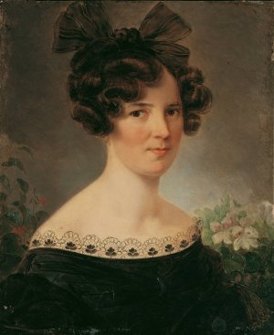 Therese Rockert by Peter Fendi Oil Painting