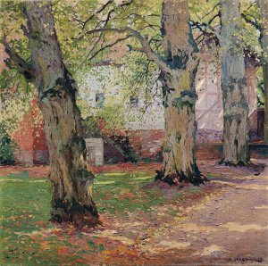 Herbstlicher Park by Peter Grabwinkler Oil Painting