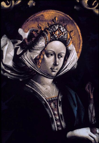 Main Product Photo of St Catherine Detail Painting by Peter Hemmel Von Andlau