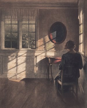 Solskin by Peter Ilsted Oil Painting
