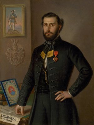 A study painting for the Portrait of Jan Francisci as Count of the Liptov County by Peter Michal Bohun Oil Painting