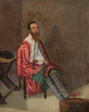 Mr. Varzely in Prison by Peter Michal Bohun Oil Painting