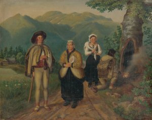 On the Road by Peter Michal Bohun Oil Painting