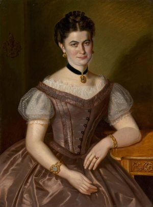 Pavlina MeSkova, nee Jesenska by Peter Michal Bohun Oil Painting