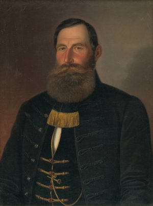 Portrait of a man with a chin and a beard by Peter Michal Bohun Oil Painting