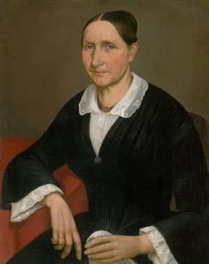 Portrait of an elderly lady by Peter Michal Bohun Oil Painting
