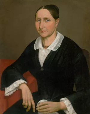 Portrait of an elderly lady by Peter Michal Bohun Oil Painting