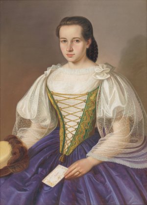 Portrait of Anna Sefrankova by Peter Michal Bohun Oil Painting