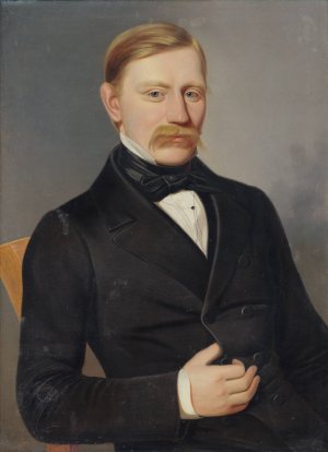 Portrait of August Horislav Krcmery by Peter Michal Bohun Oil Painting