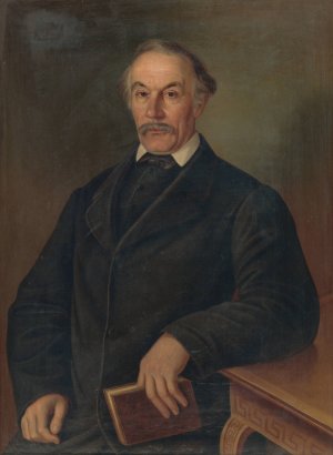 Portrait of J. Vavrecan by Peter Michal Bohun Oil Painting