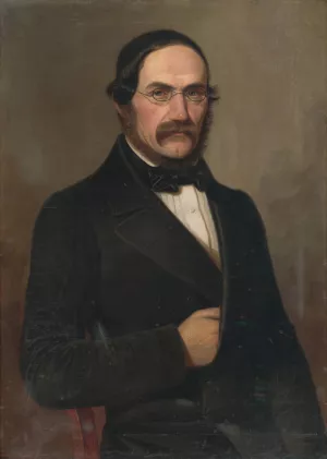 Portrait of Jan Kadavy by Peter Michal Bohun Oil Painting