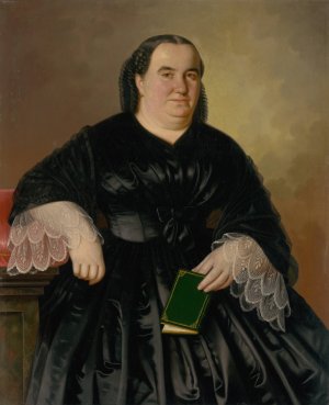 Portrait of Johana ZmeSkalova by Peter Michal Bohun Oil Painting