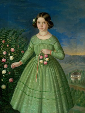 Portrait of Klementina MatyaSova-Szakmaryova by Peter Michal Bohun Oil Painting