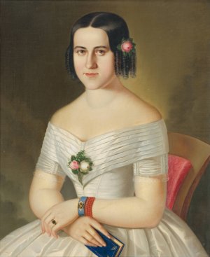 Portrait of Kornelia Spanyik-Bainterova by Peter Michal Bohun Oil Painting