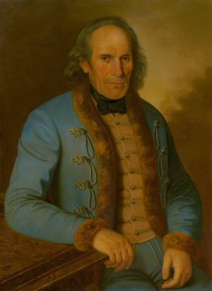 Portrait Of Miller Jan Hodz by Peter Michal Bohun Oil Painting