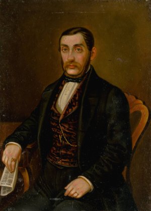 Portrait of Mr. Peter Makovicky by Peter Michal Bohun Oil Painting