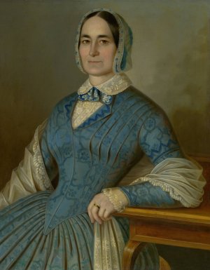 Portrait of Mrs. David by Peter Michal Bohun Oil Painting