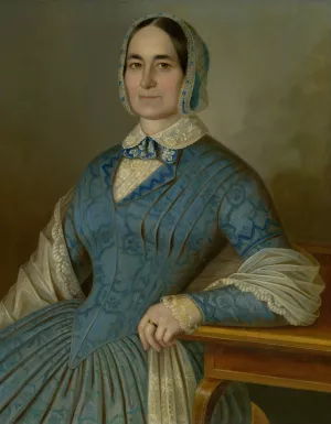 Portrait of Mrs. David Oil painting by Peter Michal Bohun