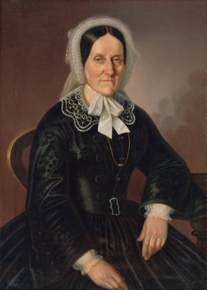 Portrait of Mrs. Kornelia Schulzova by Peter Michal Bohun Oil Painting