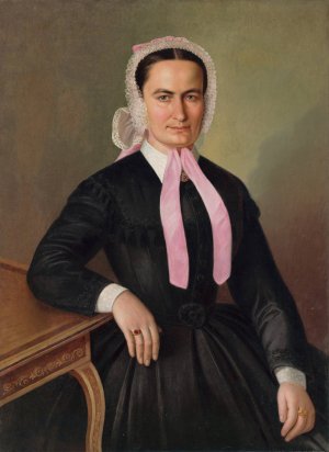 Portrait of Mrs. Vavrecanova by Peter Michal Bohun Oil Painting