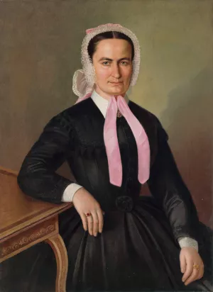 Portrait of Mrs. Vavrecanova by Peter Michal Bohun Oil Painting
