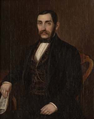 Portrait of Petr Makovicky by Peter Michal Bohun Oil Painting