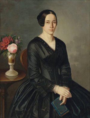 Portrait of the Artist's Wife by Peter Michal Bohun Oil Painting