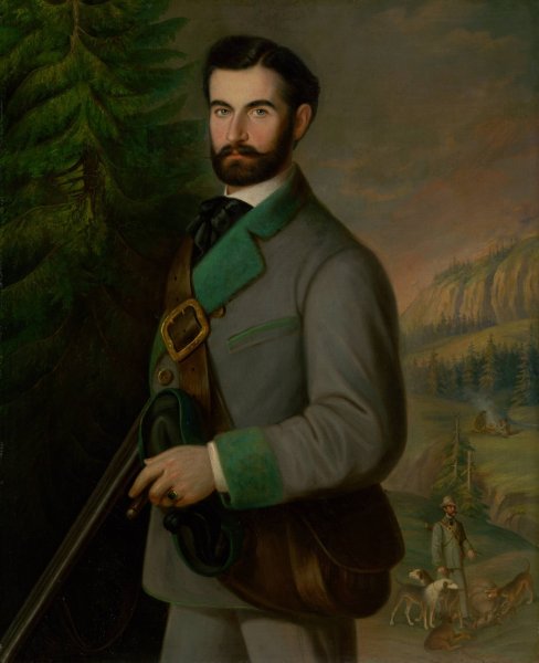 Portrait of Zoltan ZmeSkal in his Hunting Clothes  by Peter Michal Bohun - Hand-Painted Oil Painting Reproduction